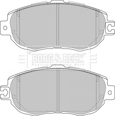 BORG & BECK Комплект тормозных колодок, дисковый тормоз BBP1352